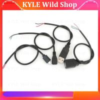 KYLE Wild Shop 0.3M USB 2.0 Type A Male female 2Pin 4pin micro USB repair welding Cable Power charging Supply Adapter DIY Connector 2 4 core