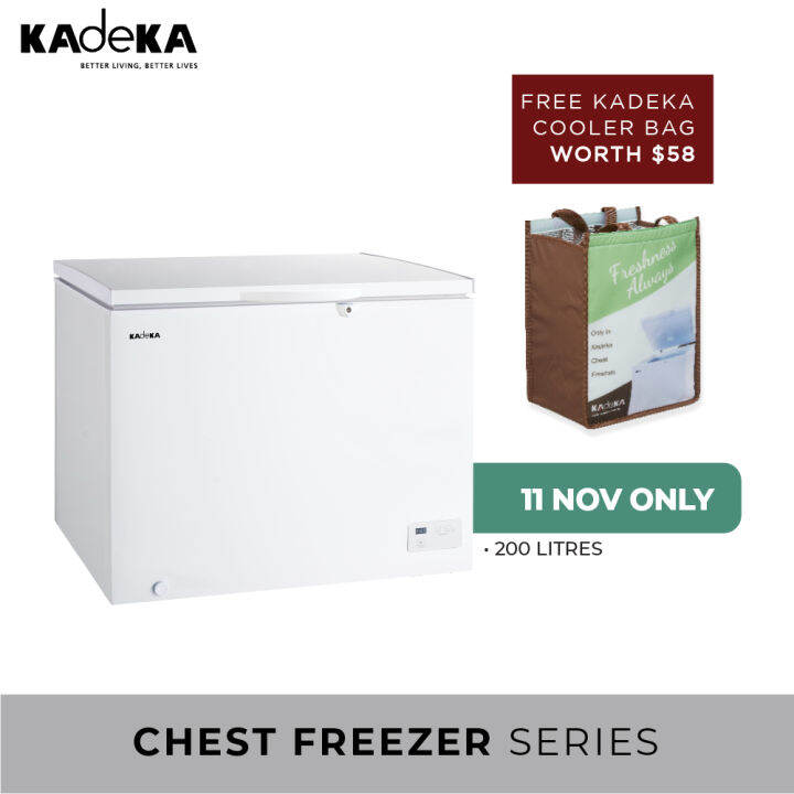KADEKA XSeries KCF200X One Door Chest Freezer (200 litres) Lazada