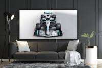 Mercedes สูตร1เครื่องตกแต่งฝาผนังศิลปะบนผนังแข่งรถสูตร1ศิลปะบนผนัง F1รถเมอซีเดสผ้าใบขนาดใหญ่เมอร์เซเดสศิลปะบนผนังผนังผ้าใบ F1พิมพ์1ชิ้นกรอบไม้ด้านในหรือกรอบ (หรือสีดำอะลูมินัมอัลลอยกรอบ)