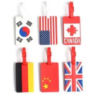 【DT】 hot  New National Flag Luggage Tag PVC ID Address Holder Baggage Label Travel Accessories Bag Portable Traveling Tags for Suitcase