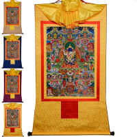 Gandhanra Tibetan Thangka Painting Art,42 Silent Deities of the Bardo Thodol(Tibetan Book of Dead),Buddhist Tapestry Wall Art