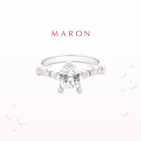 MARON - Little Mythical Stars Ring with White Tapaz (7.2mm) แหวนพลอยดาว พลอยโทแพซสีขาว เงินแท้925