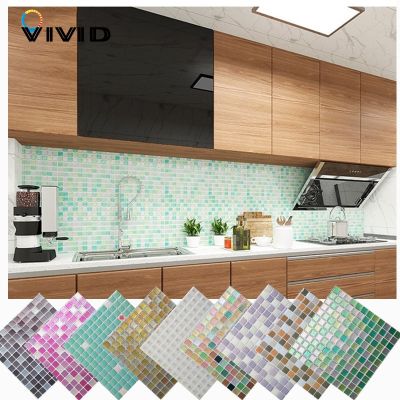 ﹉┇ Mosaic Wall Tile Peel and Stick Self adhesive Backsplash DIY Kitchen Bathroom Home Wall Sticker Vinyl 3D Waterproof oil-proof