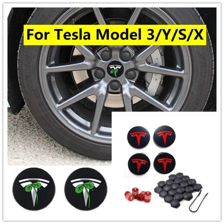 Decorative Center Caps For Tesla Model 3//Y/S/ X /Wheel Screw Cap Logo