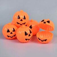 CW 3/6Ppcs HalloweenBoxMini Plastic PumpkinTrick Or Treat KidsPackage HalloweenDecoration Props