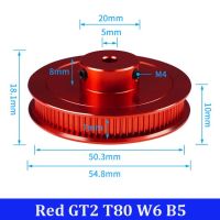 2ชิ้น2gt พูลลีย์ไทม์มิ่งอลูมิเนียม80กระบอกสูบมีร่อง5มม. ความกว้างของสายพาน6มม. Gt2เข็มขัดจับเวลาล้อซิงโครนัสแบบพัลลี่ Bf เกียร์สำหรับวอร์รอน