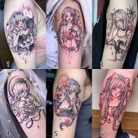 2/4/6/9 Pieces Japanese Geisha Beautiful Princess Nine-tailed Demon Evil Clown Waterproof Lasting Arm Wrist Tattoo Stickers