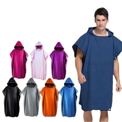 ❦ Surf Poncho Changing Towel Robe Quick Dry Hooded Microfiber Beach Blanket Bath Towel Bathing Suit Beach Poncho For Adults