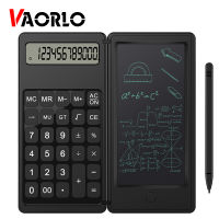 VAORLO เครื่องคิดเลข Notepad,6 LCD แผ่นกระดานเขียนสำหรับเด็กแผ่นขีดเขียนกระดานวาดภาพ,เครื่องคิดเลข12หลัก,แผงอิเล็กทรอนิกส์วาด/แผ่นจดบันทึกแผ่นโน้ตอเนกประสงค์,มือถือทุกวันและ Basic Office