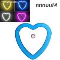 ✒✟ Muunnn AC110V-240V LED Night Light Lamp Bulbs Mini Heart Nightlight Smart Light Sensor EU US Plug Universal Room Home Corridor