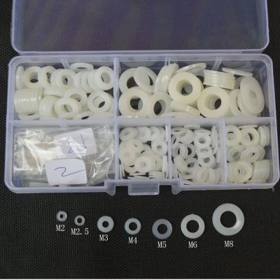 【CW】 Washer Spacer Gasket Plastic Flat Set Assortment M2.5 M4 M5