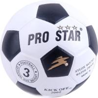 ลูกฟุตบอล PRO STAR ขาว-ดำ หนัง PVC เบอร์ 3 NSI-51113   แถมตาข่ายใส่ลูกฟุตบอล