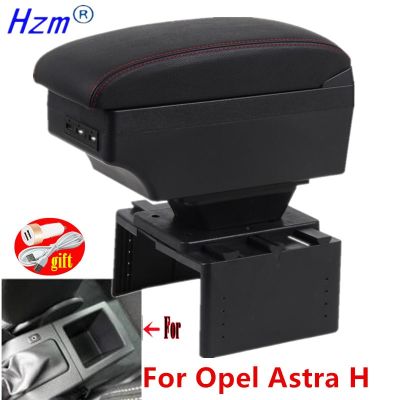 สำหรับ2010 Opel Astra H ที่วางแขนสำหรับ Opel Astra ที่เท้าแขนในรถที่วางแขนกล่องเก็บของในบ้านส่วนการดัดกับไฟ LED USB