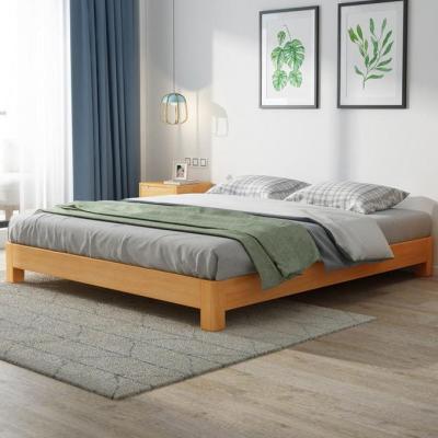 [COD] bed tatami solid no bedside frame factory direct home backrest childrens low 1.5 meters