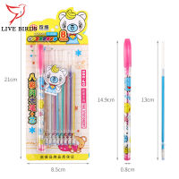 9pcs Diy 8 Color Highlighter With Nib Sleeve 0.8mm Refill Kids Graffiti Painting Pen Refills Stationery