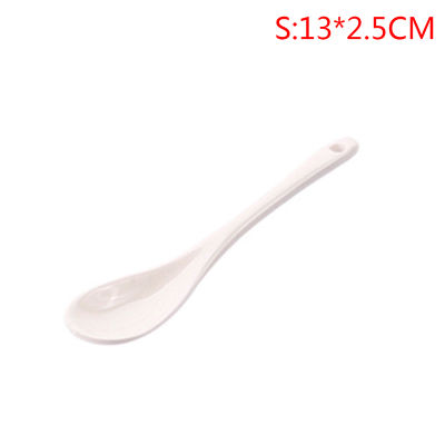 💖【Lowest price】MH ช้อนเซรามิกยาว-สั้นสีขาวพอร์ซเลนกาแฟซุปน้ำตาลช้อนชาขนม