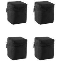 4X Camera Lens Bag DSLR Padded Thick Shockproof Protective Pouch Case Lens Pouch for DSLR Camera