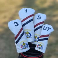 RyderCup Golf Woods Headcovers ครอบคลุมสำหรับ Driver Fairway Hybrid 135H Clubs ชุดหัว PU หนัง Unisex Protector อุปกรณ์กอล์ฟ