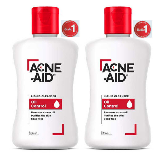 acne-aid-liquid-cleanser-100-ml-แอคเน่-เอด-ลิควิด-คลีนเซอร์-acne-aid-acneaid-สีแดง-สิว-สบู่เหลว-2-ขวด