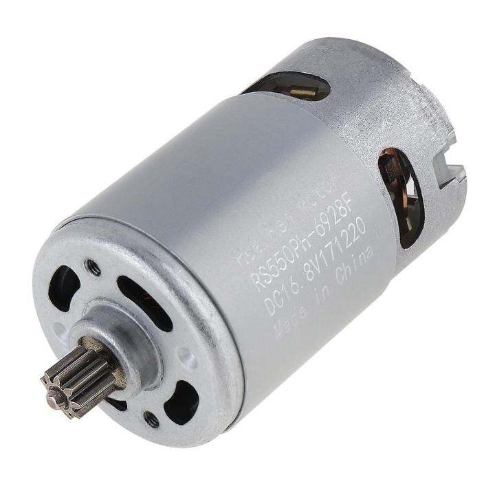 rs550จอ-dc-16-8v-19500-rpm-ด้วยความเร็วเดียว9ฟันและกล่องเกียร์แรงบิดสูงสำหรับสว่านไฟฟ้า-ไขควง