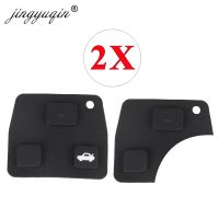 jingyuqin 2pcs 2/3 Button Car Remote Key Fob Rubber Pad For Toyota Avensis Corolla Lexus Rav4 Camry Rav4 Yaris