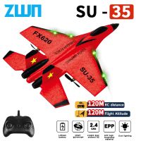 SU35เครื่องบิน RC 2.4ก. พร้อมรีโมทควบคุมเครื่องบินไฟ LED เครื่องบินของเล่นโฟม EPP เครื่องร่อนโมเดลเครื่องบินสำหรับเป็นของขวัญเด็ก