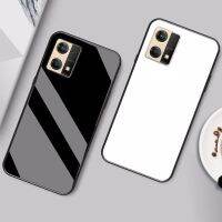 【ขาย】เคสโทรศัพท์กระจกเทมเปอร์สำหรับ OPPO Reno7ปก4G A16 A54s A16s A17 A5 A9 2020 Realme 6 Pro อย่างแข็งสุดหรูกันชนหลัง Reno 7 4G