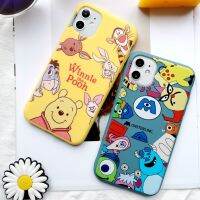 Qhy - เคสโทรศัพท์มือถือ ซิลิโคน ลายหมูตาโต มอนสเตอร์ สีเหลือง ฟ้า สําหรับ iphone cases 14 13 12 6s 7 8 SE 2020 Plus 11 x xs pro Max