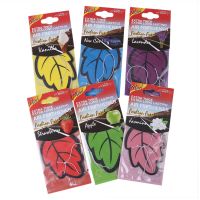 【CC】❈  6PCS Car Air Freshener Vanilla Perfume Fragrance Leaf-Shaped Incense Chip Decoration