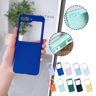 Solid Color Macaron Matte Hard Phone Case Simplicity For Galaxy Suitable Plastic Screen Proctive Case Zflip5 Folding B5S2