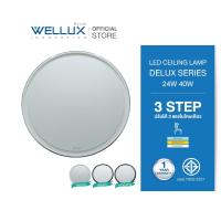 WELLUX โคมไฟเพดานติดลอย  3 แสง   ขนาด 24W 40W LED CEILING LAMP 3 STEP  รุ่น DELUX SERIES