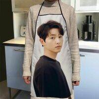 1Pcs Custom Song Joong Ki Kitchen Apron Dinner Party Cooking Apron Baking Accessories For Men Women Waterproof Oil-Proof Fabric