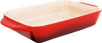 Le Creuset Stoneware Rectangular Dish, 1.8 qt. (10.5" x 7"), Cerise (Cherry