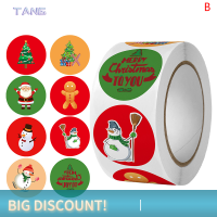 ?【Lowest price】TANG 500PCS/ROLL Candy BAG สติกเกอร์คริสต์มาสตกแต่งบ้าน Christmas Tree ELK เครื่องประดับ