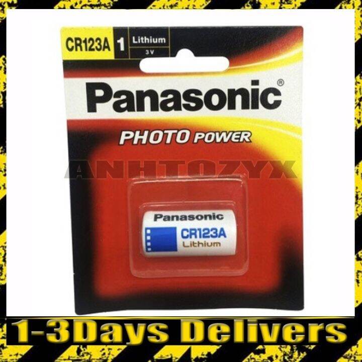 Panasonic Cr123a White 3v Lithium Battery Cr 123a Cylindrical Photo Lithium Power 3 Volts