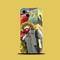 Cartoon Artist Oil Painting Van Gogh Is Suitable For Apple 14Pro Mobile Phone Shell Iphone13 Glossy Semi-Transparent 12/11 Straight Edge Hard Bottom 【SEP】