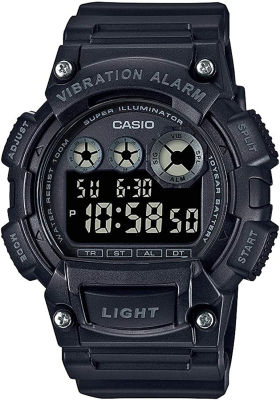 Casio Vibration Alarm Super Illuminator Stop Watch W735H-1BV