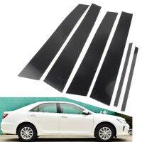 【CW】 6Pcs Car Pillar Posts Door Window Cover Trim Decor Sticker For Toyota Camry 2012 2013 2014 2015 Gloss Black Accessories