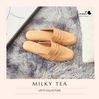 รองเท้า Finest Shoes : Letty : Milky Tea  #รองเท้าหนังนิ่ม #รองเท้าผู้หญิง