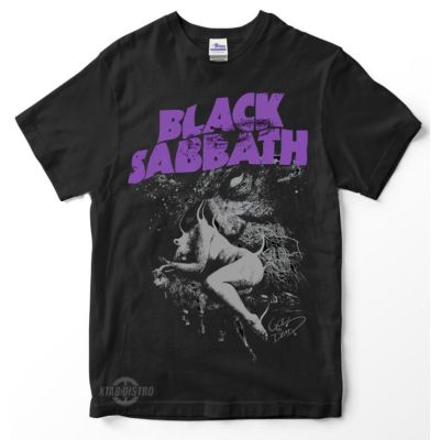 【จัดส่งเสื้อยืดในประเทศไทย】Kaos black sabbath God is dead เสื้อยืดพรีเมี่ยม สีดํา สไตล์วินเทจ