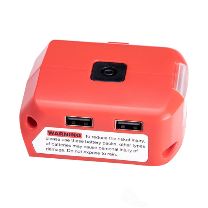 battery-adapter-for-milwaukee-18v-m18-battery-power-source-with-dual-usb-5v2-1a-dc-port-12v2a-led-light-for-heated-jacket