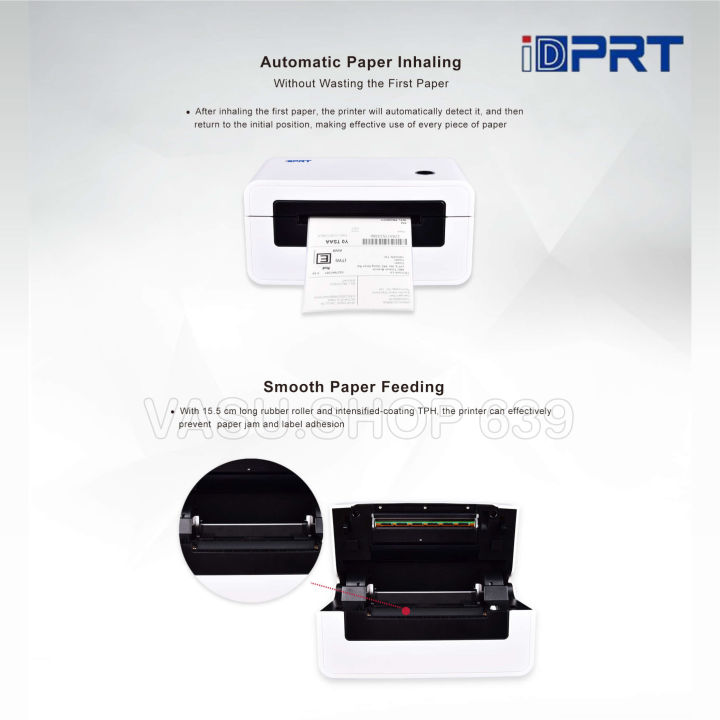 idprt-sp410-เครื่องพิมพ์ความร้อน-เครื่องพิมพ์ฉลากสินค้า-ใบปะหน้ากล่องพัสดุ-พิมพ์บาร์โค้ด-ไม่ใช้หมึก
