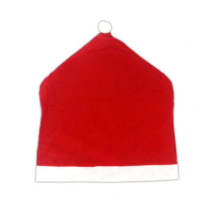 dimama-cod-1-2-4-6-8pcs-ผ้าคลุมเก้าอี้คริสต์มาส-ตกแต่งเก้าอี้-santa-hat-chair-covers-ผ้าคลุมหลังเก้าอี้หมวกซานตาคลอสสีแดง