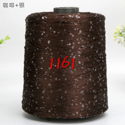 500g*1 piece paillette yarn Sequins wool needle Natural beads lace tie a knot yarn for hand knitting crochet thread line t64