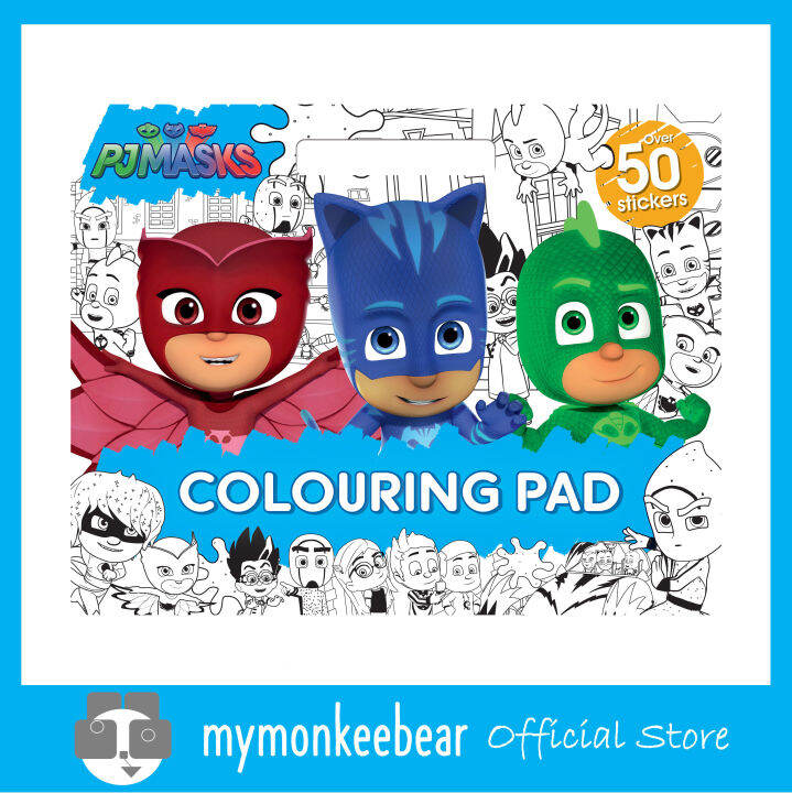 PJ Masks Giant Colouring Pad with 48 pages to colour & 50 stickers for