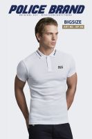 เสื้อโปโล Police Bigsize ทรง Slim fit  ผู้ชาย/ผู้หญิง สี ดำ,กรมท่า,ขาว,เทา  (BP28)