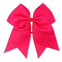 2021ncmama 25pcslot 7" Solid Cheer Bows Colorful Elastic Hair Band Grosgrain Ponytail Cheer Hairbow For Kids Girls Hair Accessories