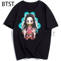 TEE เสื้อยืดผู้ชายเสื้อยืดพิมพ์ลายกราฟฟิก Kimetsu No Yaiba Demon Slayer สไตล์ญี่ปุ่นสําหรับผู้ชาย