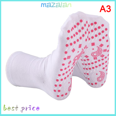 Mazalan ถุงเท้าแม่เหล็กทำความร้อนด้วยตนเองสำหรับผู้หญิงผู้ชายถุงเท้าอุ่นด้วยตนเอง