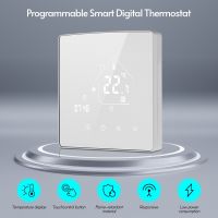 X5 Programmable Smart Digital Thermostat Mirror Room Temperature Controller with LCD Backlight Touchscreen for Home School
